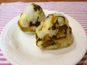 博多風おにぎり☆メンタイ高菜チーズ