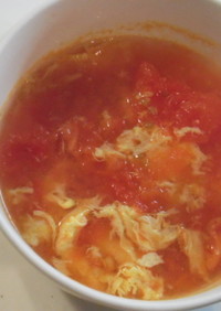 簡単トマトとたまごのスープ