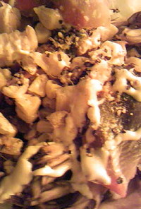 鮭と舞茸とコーンのマヨチーズ焼き
