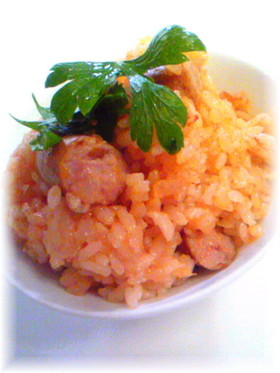 準備時間5分☆炊飯器ケチャップライス☆