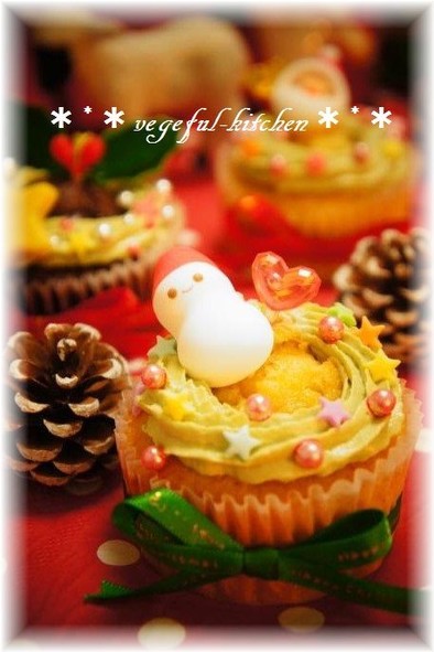 クリスマス☆リースの簡単クリスマスケーキの写真