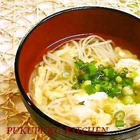 簡単♪あったか♪かきたまにゅうめん