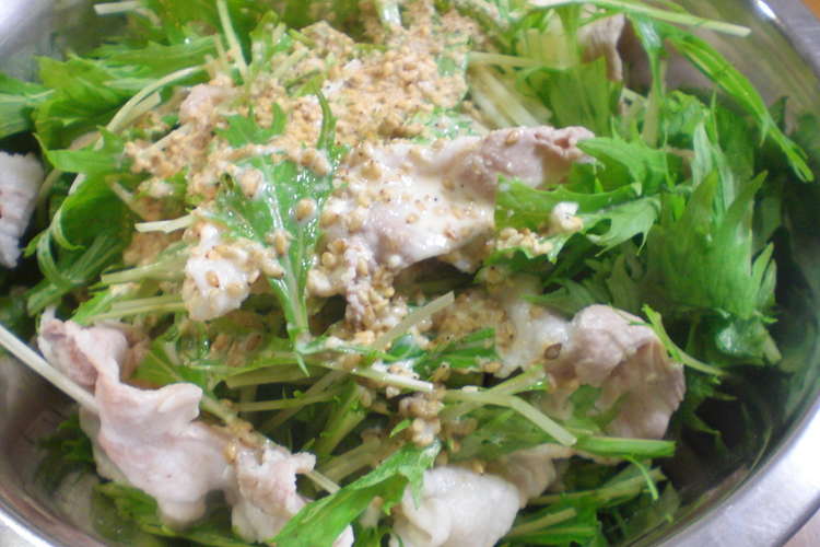 やわらか豚と水菜の冷しゃぶｻﾗﾀﾞ レシピ 作り方 By ｍａｋｉ クックパッド 簡単おいしいみんなのレシピが350万品