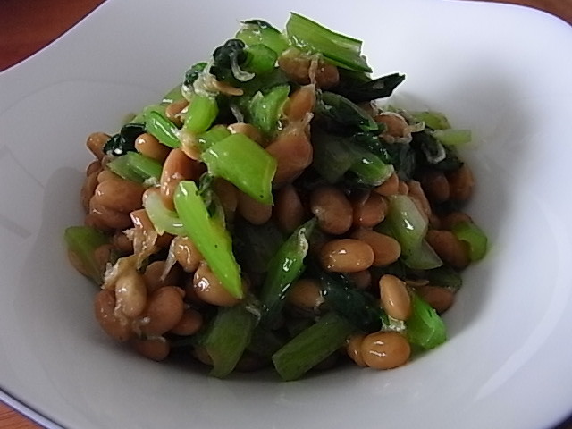 納豆と小松菜のネバネバ小鉢の画像