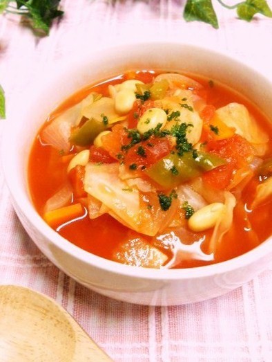 飽きずにスープ生活②　トマトスープの写真