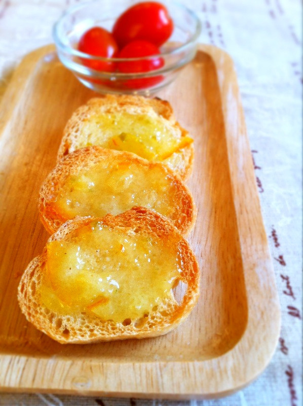 柚子胡椒ピリリ♥和風マーマレードトーストの画像