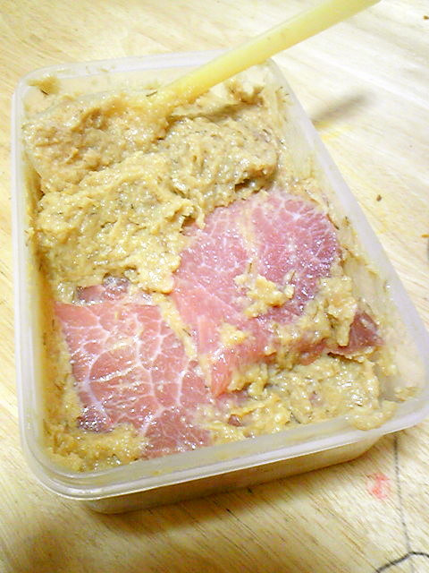 【おかず】豚肉の味噌漬け焼きの画像