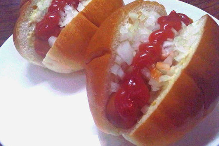 遅く起きた朝に パン屋さんのホットドッグ レシピ 作り方 By もちっしゃ クックパッド