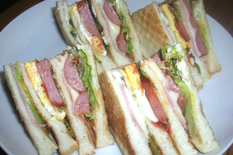 デラックスアメリカンクラブハウスサンド レシピ 作り方 By 岩上智一郎 クックパッド 簡単おいしいみんなのレシピが357万品