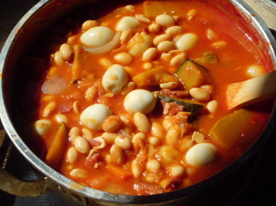 筋肉増強★豆卵トマトスープの写真