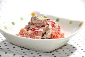 ☆さば缶とトマトの簡単ごま和え☆