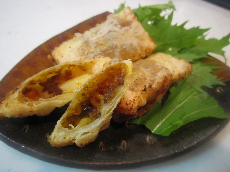 新生姜とカレーチーズ揚げ餃子巻きの画像