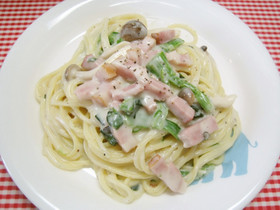 レンジでパパッと簡単♪クリームパスタ