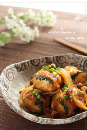 冷凍豆腐で♬肉巻き豆腐ステーキ♥