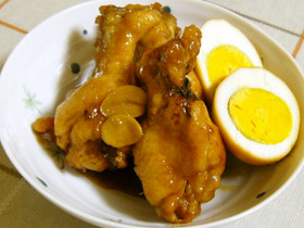 お肉ほろほろ～♡簡単☆手羽元の酢醤油煮♫