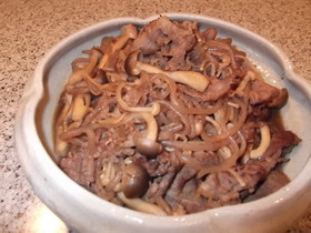 しらたき・牛コマ・木の子の旨煮