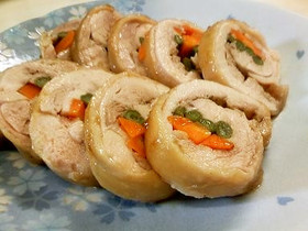 レンジで時短のチキンロール