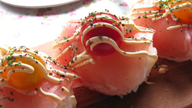 肉巻きより簡単可愛い 生ハム巻きおにぎり レシピ 作り方 By Numayuu クックパッド 簡単おいしいみんなのレシピが355万品