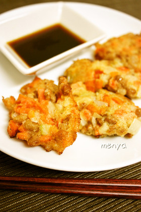 余った納豆でかき揚げ☆