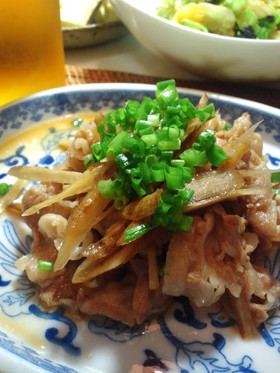豚バラとゴボウの柚子コショウ煮
