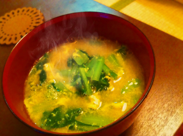 小松菜のスープの画像