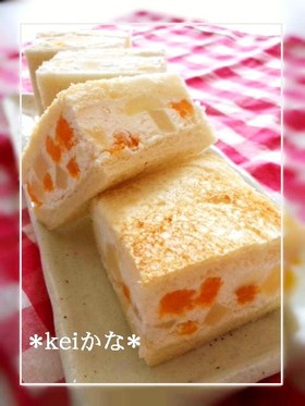 ❤あいすフルーツクリーム♪ホットサンド❤