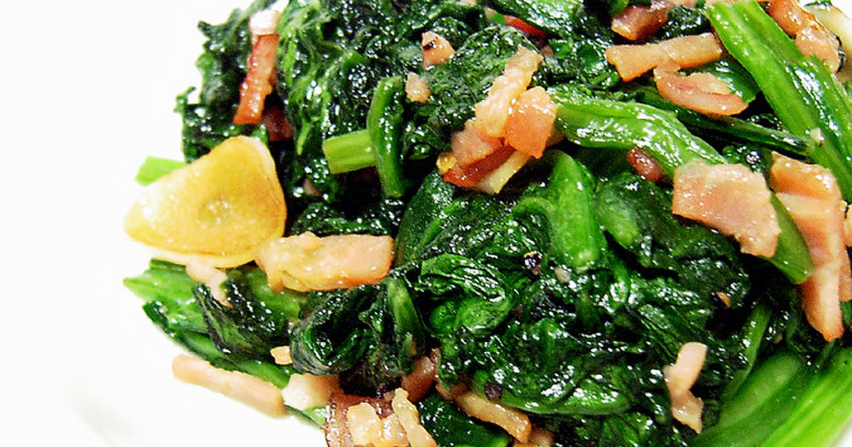 ほうれん草とベーコンのソテー by おとめてお 【クックパッド】 簡単おいしいみんなのレシピが355万品