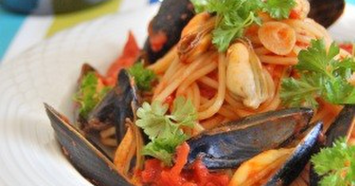 ムール貝の絶品トマトパスタ レシピ 作り方 By 世界食べ歩き研究家 クックパッド 簡単おいしいみんなのレシピが350万品