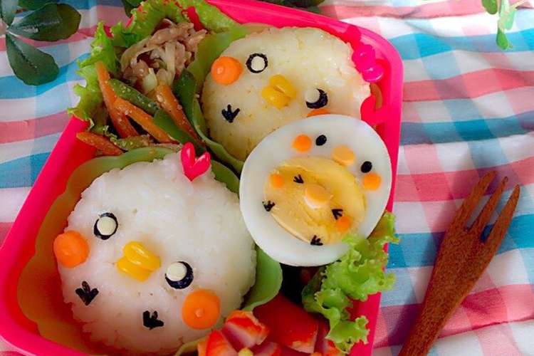 キャラ弁 とても簡単 にわとりとひよこ レシピ 作り方 By Appi クックパッド 簡単おいしいみんなのレシピが354万品