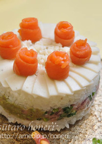 お寿司のデコレーションケーキ