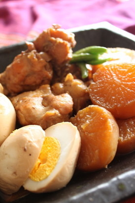 手羽元と大根のこってり煮~煮卵入り~