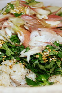 秋刀魚の薬味いっぱい土鍋で幸せごはん！