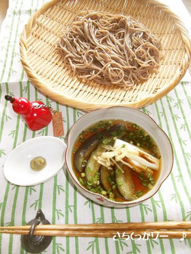 冷や熱★茄子蕎麦