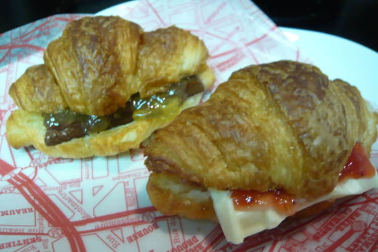 チョコとジャムのミニクロワッサンサンド レシピ 作り方 By のりのマンマ クックパッド 簡単おいしいみんなのレシピが352万品