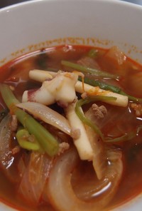 イカと豚肉の☆韓国コクうまスープ♪
