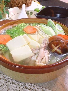 白菜たっぷり簡単水炊き鍋の画像