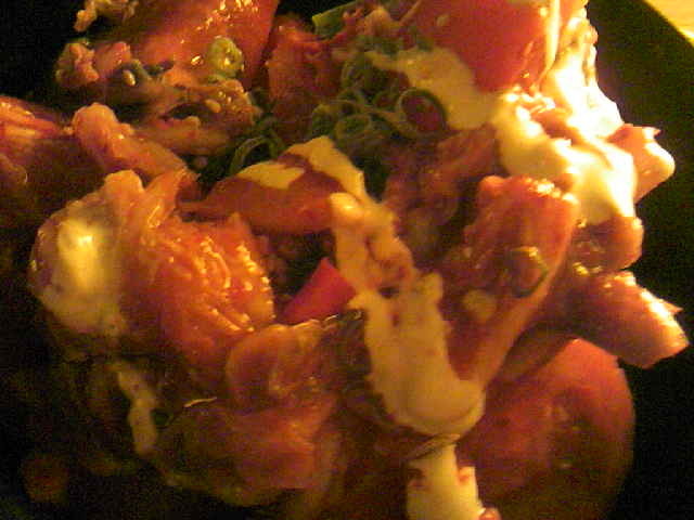 キムチとトマトの胡麻マヨネーズ葱和えの画像