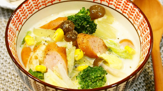 白菜たっぷり 豆乳スープ レシピ 作り方 By Rose クックパッド