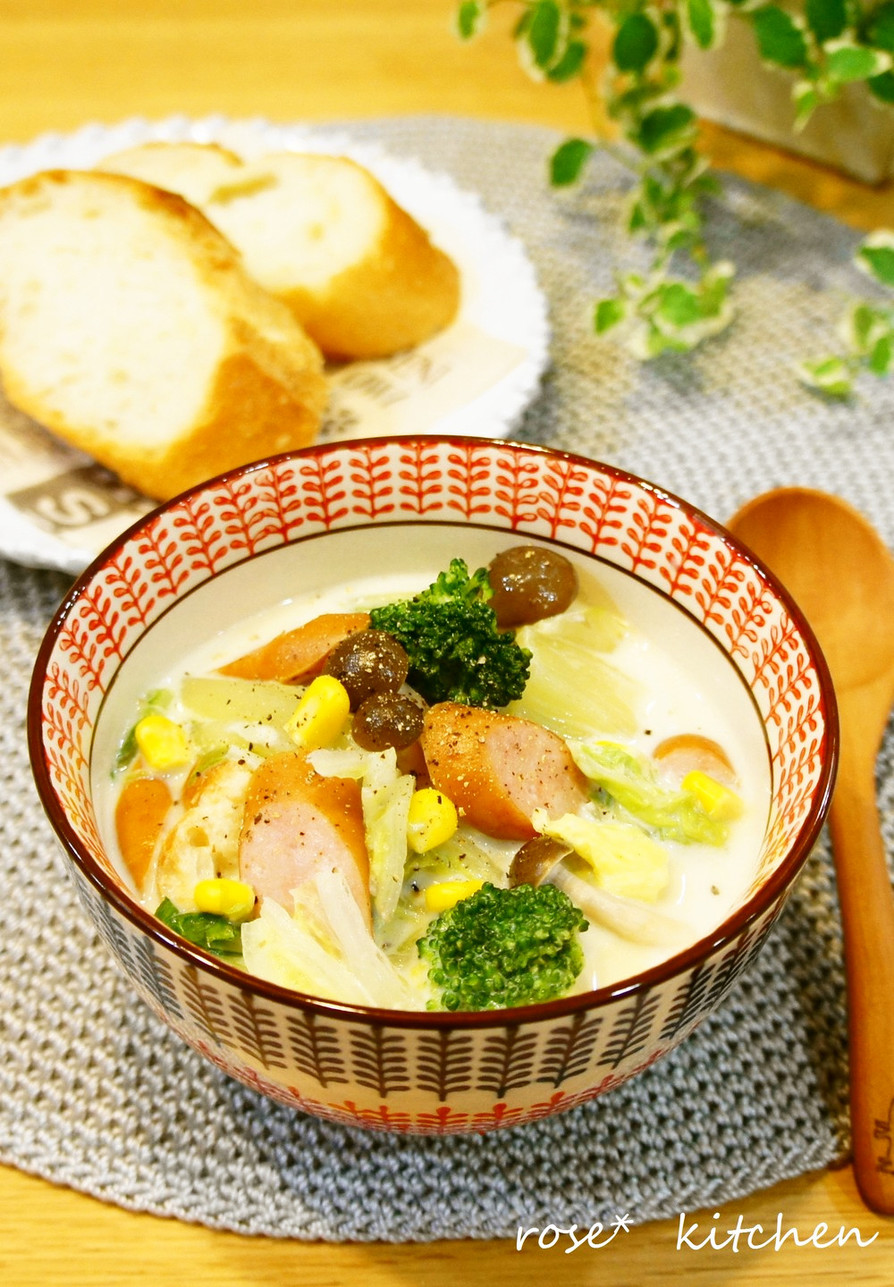 白菜たっぷり✽豆乳スープの画像