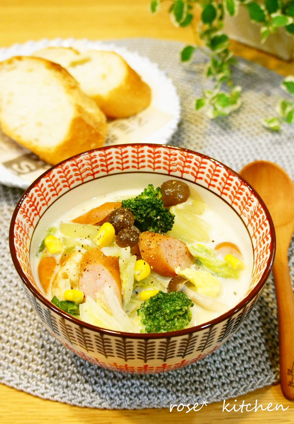 白菜たっぷり 豆乳スープ レシピ 作り方 By Rose クックパッド 簡単おいしいみんなのレシピが350万品