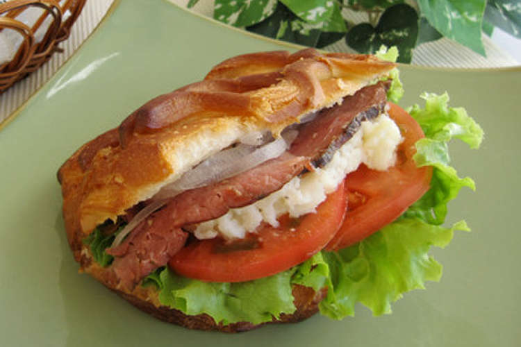 ローストビーフサンドイッチ レシピ 作り方 By ｃｏｍｏパン クックパッド