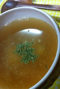 玉ねぎと生姜のぽかぽか卵スープ