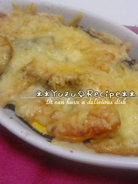 かぼちゃとナスのチーズ焼き**