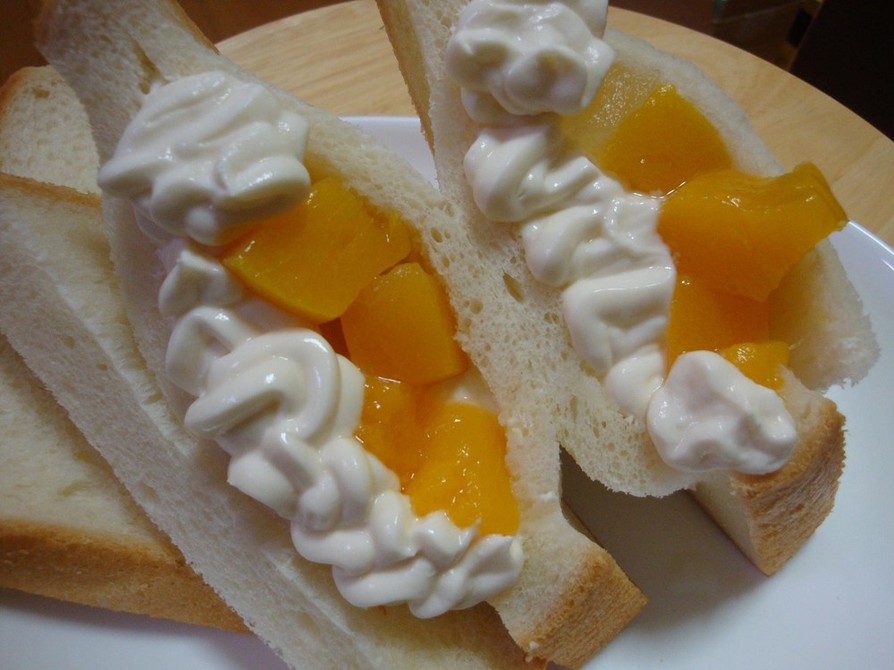 フルーツ缶詰とヨーグルトdeふるパンの画像
