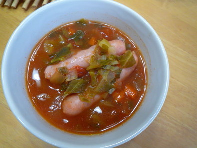 コンソメで簡単トマトスープの写真