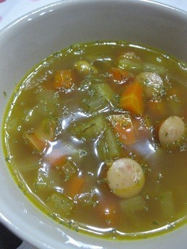根菜とお豆の朝カレースープの画像
