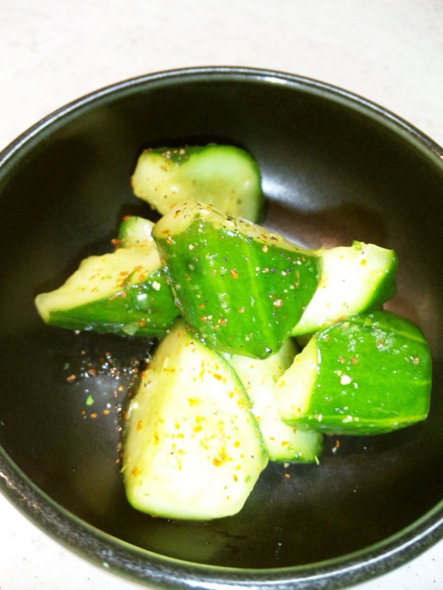 胡瓜の浅漬けオリーブオイル風味の画像