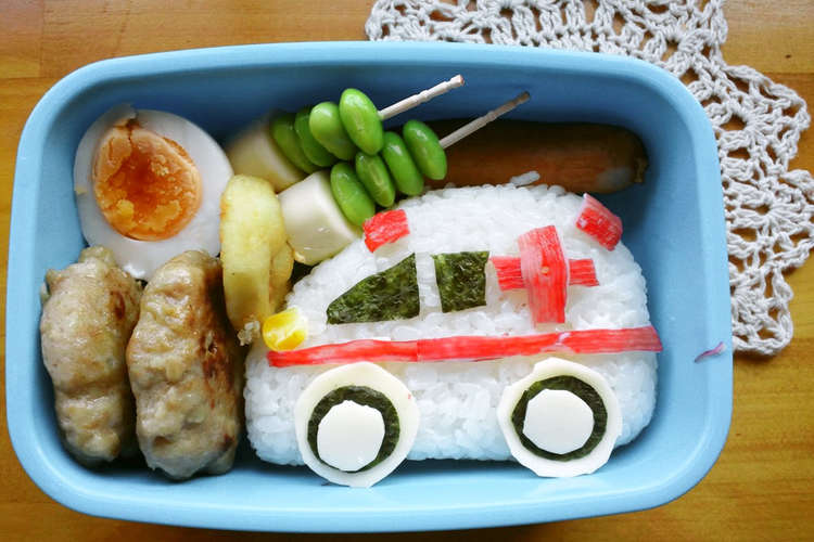 男の子 キャラ弁 救急車 レシピ 作り方 By どりーむcream クックパッド