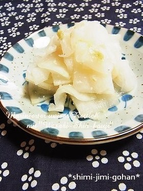 10分で♪ 大根の塩麹わさび漬け