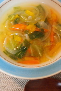 ほっと落ち着く…４種の甘い野菜のスープ